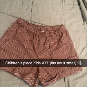 The Children's Place Kids Plaid Shorts - Red and White